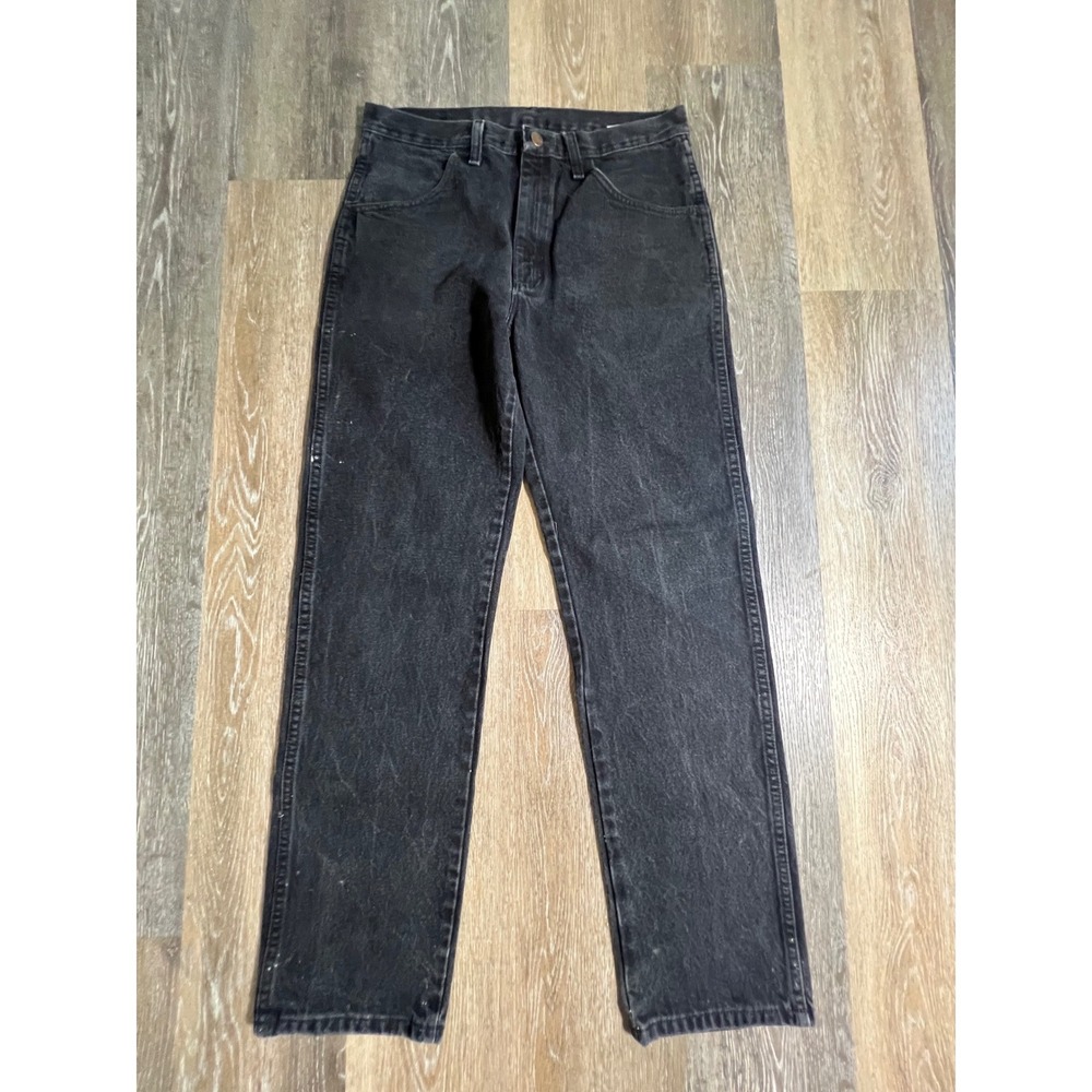 Rustler Regular Fit Jeans Mens 33x32 Black Straight Leg Denim Heavyweight Cotton